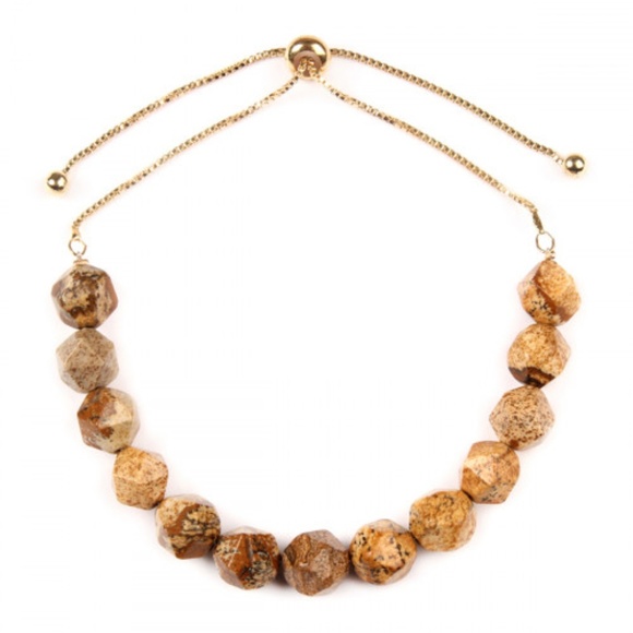Jewelry - Boho MULTICOLOR GEM CUT NATURAL STONE Bracelet!<3